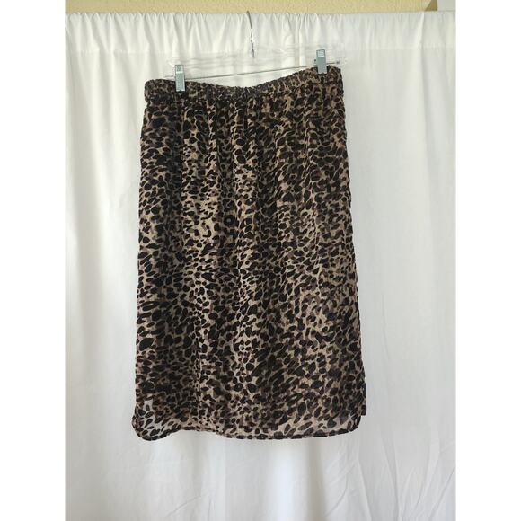 Rachel Zoe Pencil Skirt Women's M Animal Print Burnout Velvet New Mobwives Brown - Picture 2 of 9